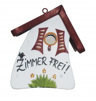 Nistkasten - Nistmini Zimmer frei weiß Nistkasten - Nistmini Zimmer frei weiß