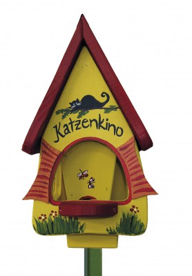 Futterhaus mit Silo - Futtervilla klein Katzenkino