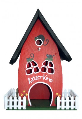 Zaunvilla Katzenkino hängend, rot