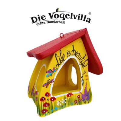 Vogelvilla - Futtermini & Niststübchen „Life is beautiful“