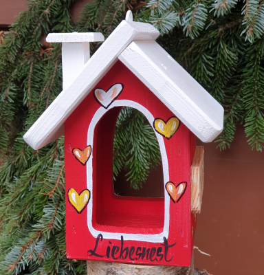 Futterhaus Berghütte Mini - "Liebesnest"