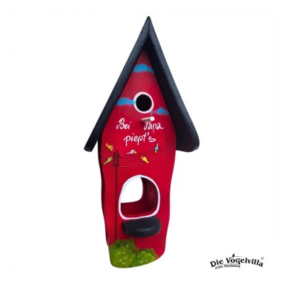 Kombiniertes Vogelhaus - Minivilla 1 „Bei Papa piept’s“