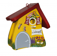 Nistkasten - Nistmini Gartenzauber Liebesnest gelb Nistkasten - Nistmini Gartenzauber Liebesnest gelb