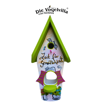 Kombiniertes Vogelhaus - Minivilla 1 "Zeit für Gemütlichkeit"