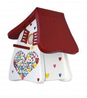 Nistkasten - Nistmini Liebesnest Kuscheln - weiß Nistkasten - Nistmini Liebesnest Kuscheln - weiß