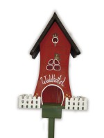 Kombiniertes Vogelhaus "Zaunvilla Waldhotel" stehend Kombiniertes Vogelhaus "Zaunvilla Waldhotel" stehend