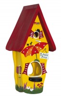 Kombiniertes Vogelhaus - Minivilla 1 Zwitscherstube gelb Kombiniertes Vogelhaus - Minivilla 1 Zwitscherstube gelb