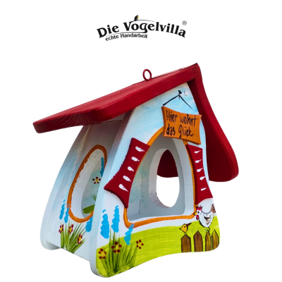 Nistkasten - Futtermini "Hier wohnt das Glück"