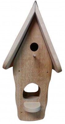 Kombiniertes Vogelhaus - Minivilla 1 Eiche Natur