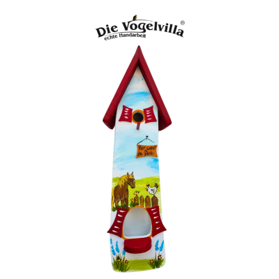 Kombiniertes Vogelhaus - Minivilla 2 "Hier wohnt das Glück"