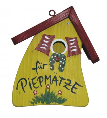 Nistkasten - Nistmini für Piepmätze gelb