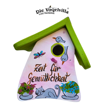 Nistkasten - Nistmini "Zeit für Gemütlichkeit"