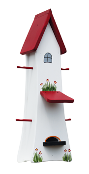 Futterturm groß weiß