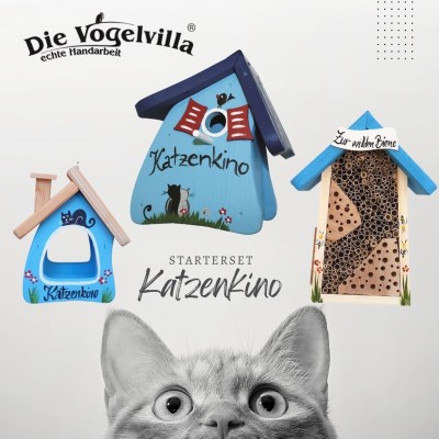 3er Starterset - Vogelvilla "Katzenkino"